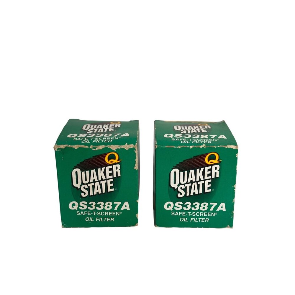 Vintage Quaker State Oil Filters‎ QS3387A Safe-T-Screen Lot of 2 NWB Auto Parts
